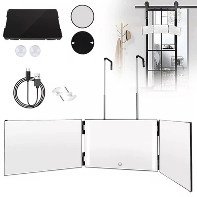 Espejo LED de 360 grados Espejo cosmético Espejo de afeitado Espejo de peluquería para maquillaje - Imagen 1 de 4