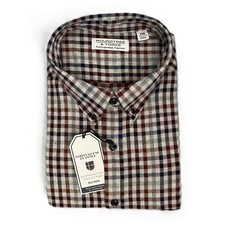 Roundtree  Yorke Big  Tall Men's 2XB Portuguese Flannel Button-Down Shirt NEW