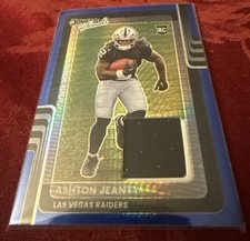 2025 Panini Donruss Optic - Donruss Threads Ashton Jeanty #DTBH-AJY Blue...