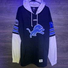 Sudadera con capucha dúo espalda esquinera zona dividida Detroit Lions negra para hombre 👀