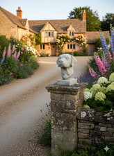 Labrador Retriever Garden ornament concrete statue sculpture,gatepost pillars pa