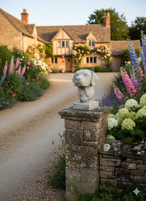 Labrador Retriever Garten Ornament Beton Statue Skulptur, Torpfosten Säulen Pa