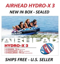 AIRHEAD HYDRO-X 3 Inflatable 1-3 Rider Towable Tube for Boating (70" - 510 Lbs)