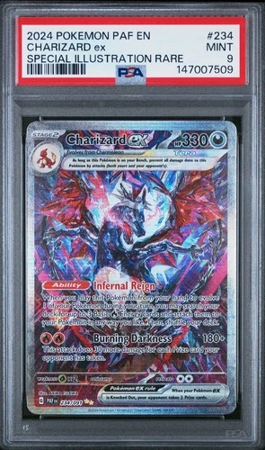 2024 POKEMON PAF EN-PALDEAN FATES #234 CHARIZARD EX ILLUSTRATION RARE PSA 9