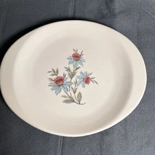 Vtg Steubenville Pottery Fairlane Oval Platter Integrated Handles 11" Made USA