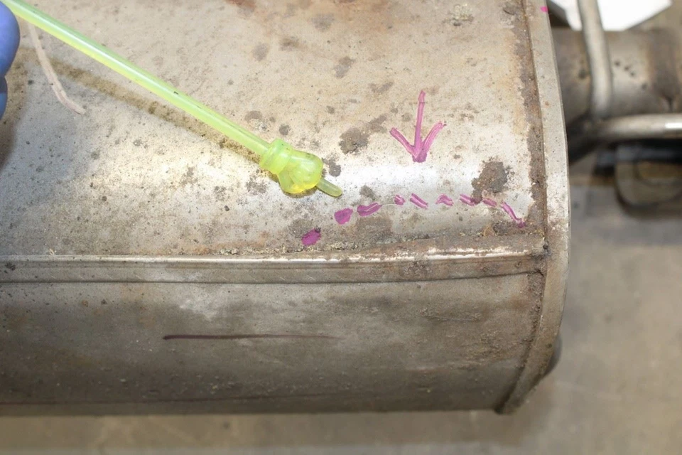 2012 Jaguar XF портфолио 5,0 л задний левый выхлопной глушитель с наконечником CX23-5232-BA OEM - Изображение 2 из 4