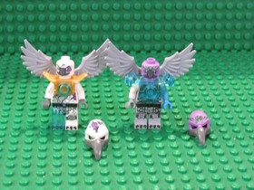 Lot of 2 LEGO Legends of Chima Vardy Voom Voom Minifigures 70226 70147 V32