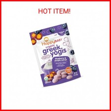 Happy Baby Organics Baby Snacks, Greek Yogis, Freeze Dried Yogurt Veggie Fruit
