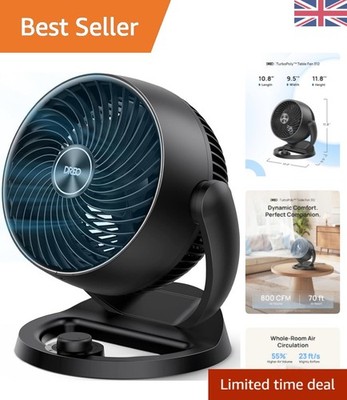 Vielseitiger 12 Zoll Tischventilator: 3 Geschwindigkeiten & 120° Neigung - Luftzirkulator für alle Räume