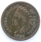 XF Details Environmental Damage 1864 Indian Head Cent