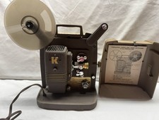 Vintage Keystone K-100G 8mm Film Projector w/ Cover and Reel - TESTED WORKS
