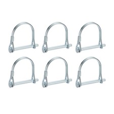 6 Pcs Trailer Coupler Pin, 3/16" x 1.8" Half Round Safety Wire Lock Hitch Pin