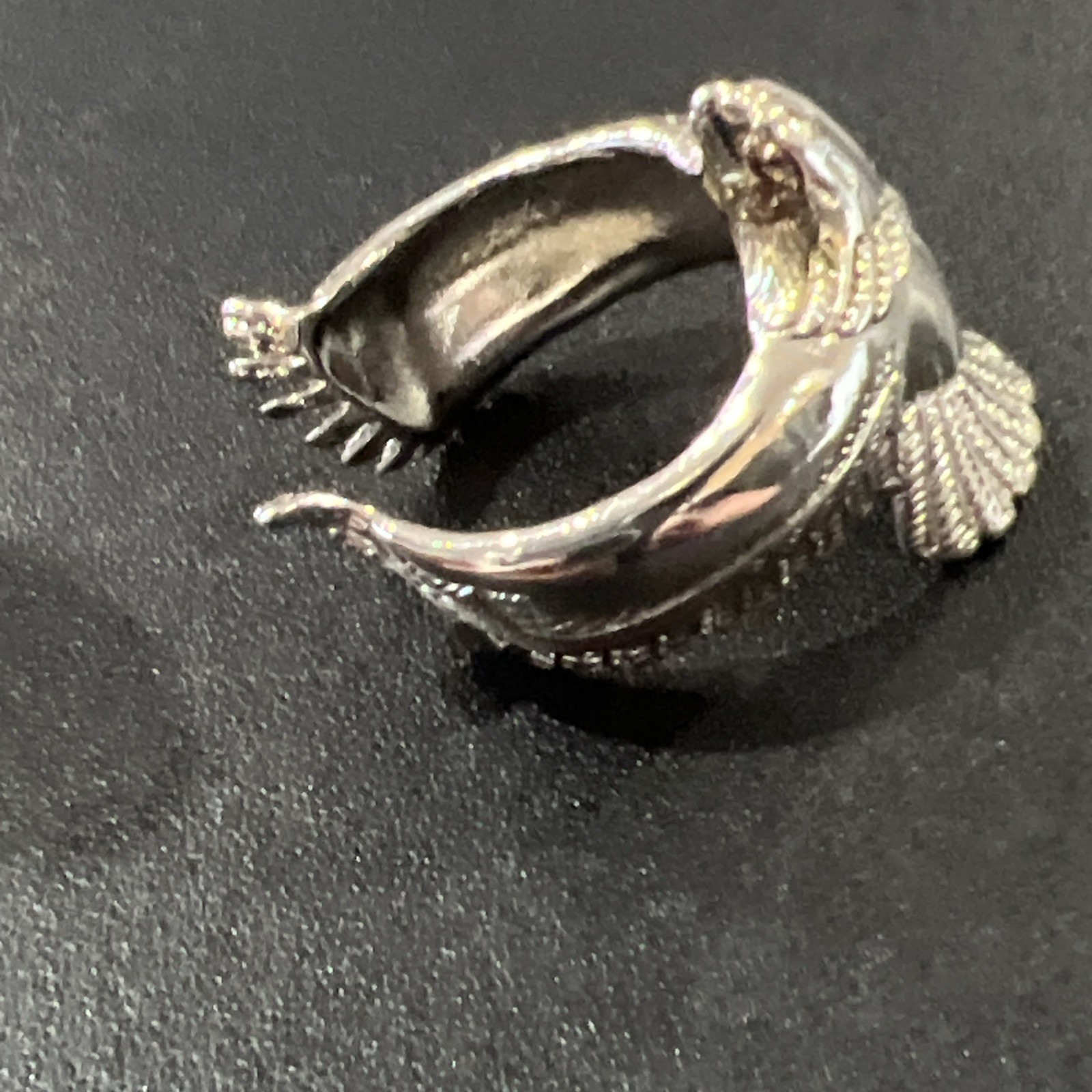 sterling silver Eagle Ring Size 9 Unique Ring Uni… - image 6