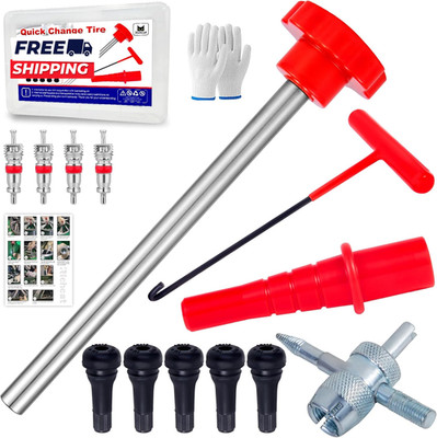 Quick Change Tire Valve Tool Kit Tire Valve Stem Core Quickly Replacement Tool