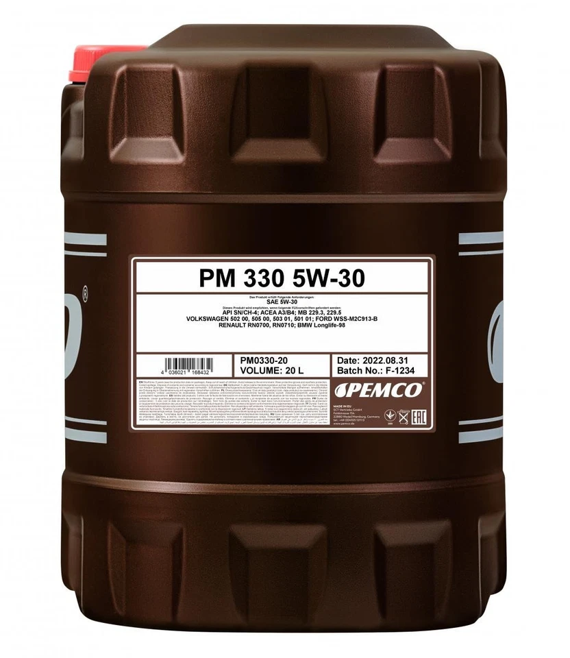 PEMCO 330 Aceite de motor 5W-30 Aceite para motor 20L PM0330-20