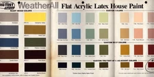 1982 Tru-Test  Weather All  Latex House Paint Brochure  14" x 9"