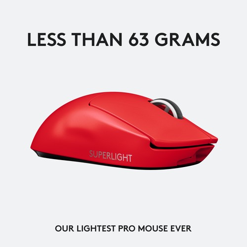 Logitech - PRO X SUPERLIGHT Lightweight Wireless Optical Gaming Mouse with HERO - 第 3/6 張圖片