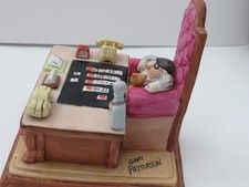 Vintage Gary Patterson Corporate Boss Figurine Playing Cards Desk Scene Rare