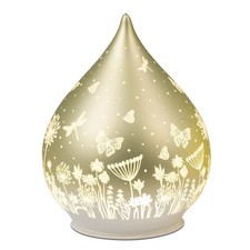 LED Dekoobjekt Tropfen Blumenwiese Pastell grün H. 15cm mit Timer Formano F26