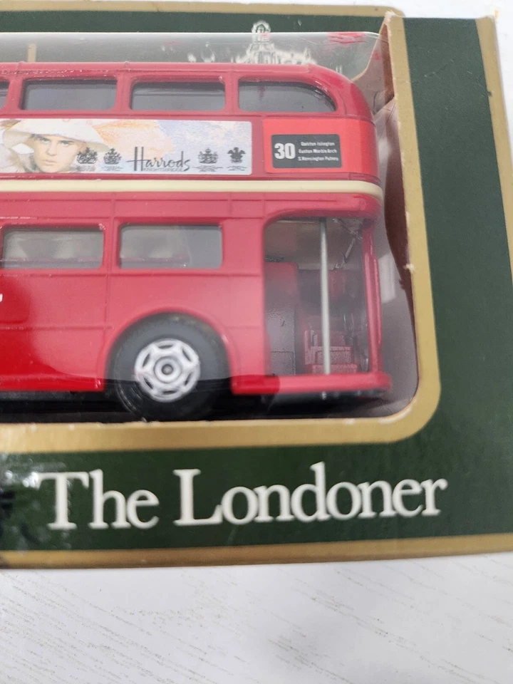 Vintage Red Corgi London Bus Die Cast The Londoner At Harrods Knights Bridge NEW - Image 3 of 4