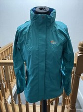 Lowe Alpine Green Waterproof Hooded Jacket Ladies Size Uk 12