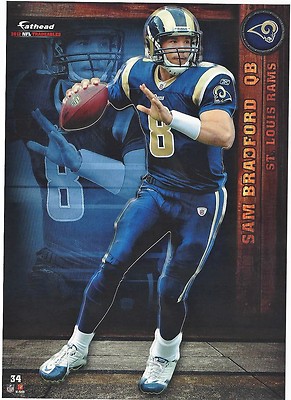 SAM BRADFORD FATHEAD TRADEABLES OKLAHOMA SOONERS HEISMAN TROPHY STICKER 2012 #34