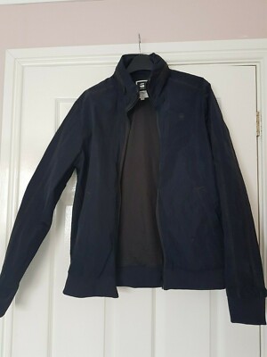 C8 JUNGEN G STAR RAW SCHWARZ MIT DICHTER JACKE VERDECKTER REISSVERSCHLUSS KAPUZE GRÖSSE L 42''