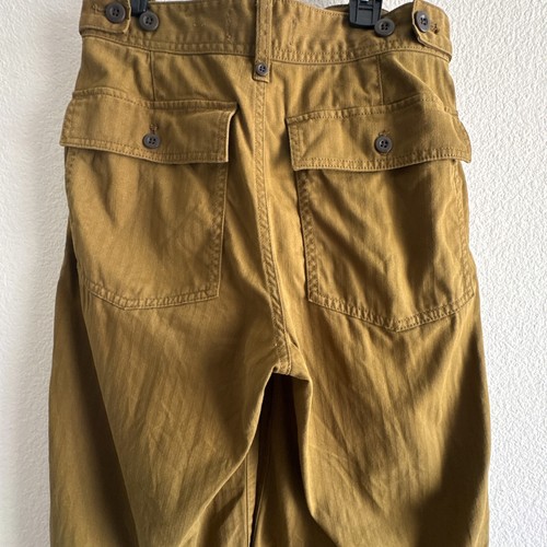Madewell Perfect Vintage Utility Cargo Olive Green Herringbone Pants - Picture 8 of 13