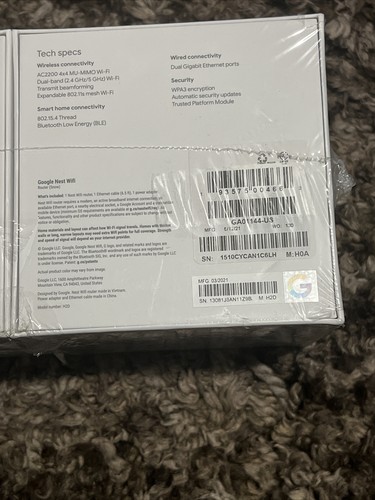 Wifi AC2200 System Router and Point (2-Pack) - Snow GA01144-US NEW - Picture 3 of 4