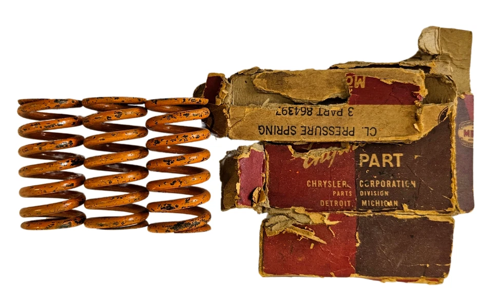 Комплект из 3 пружин сцепления 1941-1957 Dodge Chrysler Desoto 864397 новые из старых запасов - Изображение 2 из 4