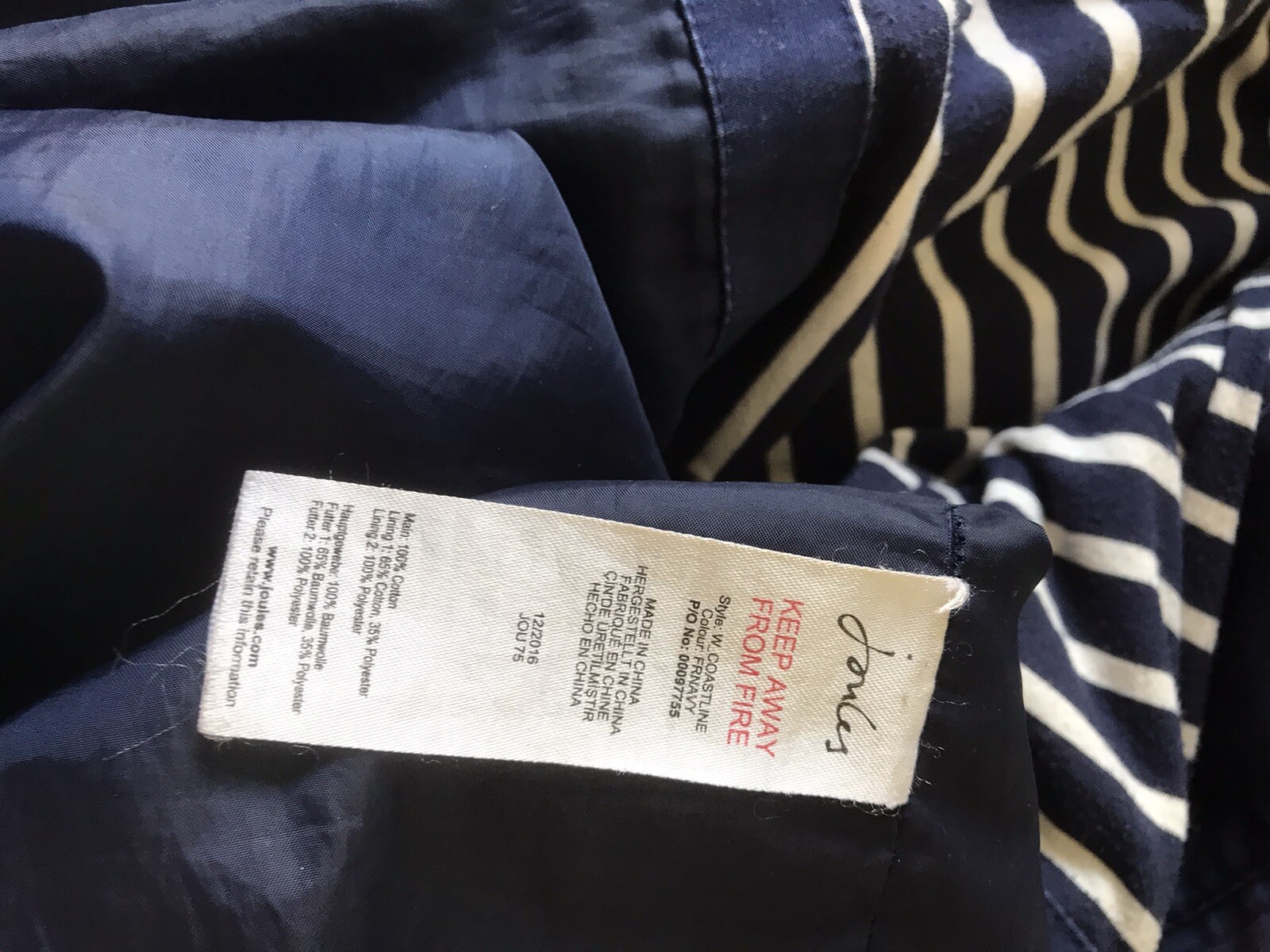 Joules Used French Navy Right as Rain Waterproof Breathable Raincoat UK 12 eBay