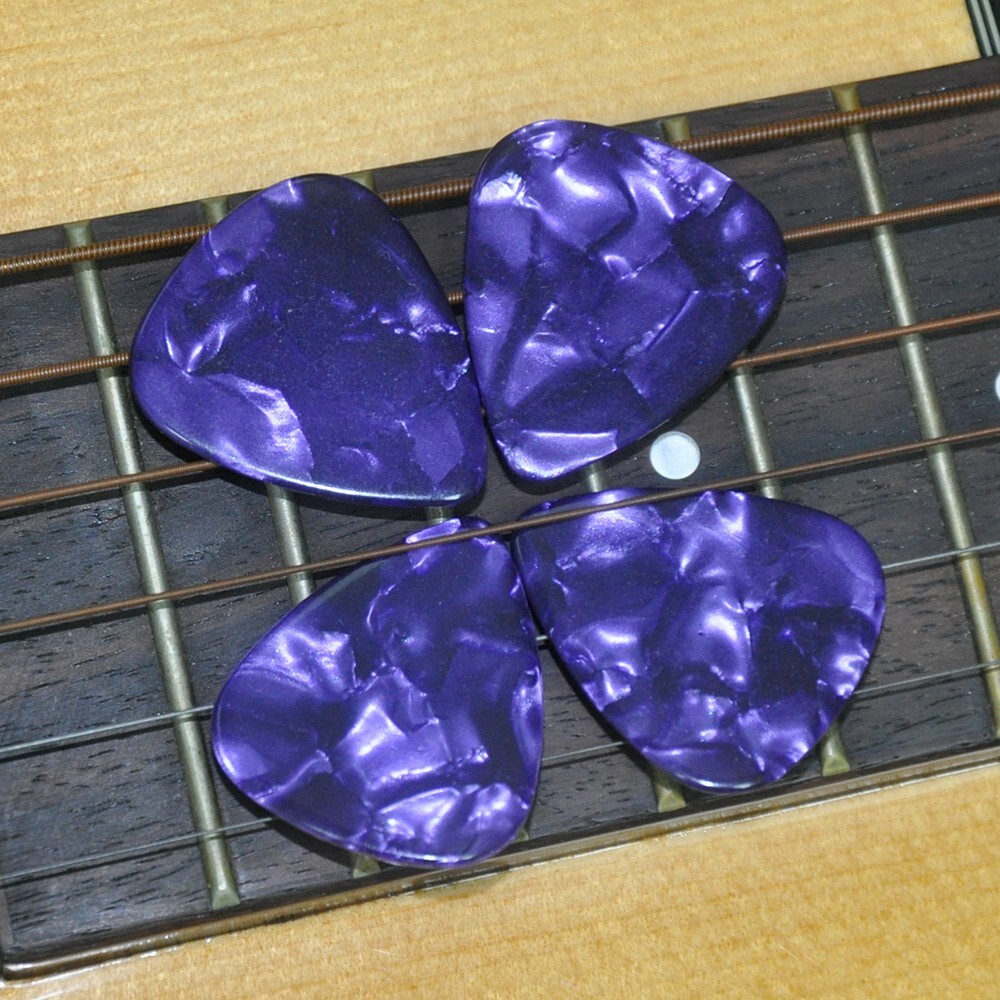 100pcs Extra Heavy 1.5mm Blank Celluloid Guitar Picks Plectrums Pearl Purple
