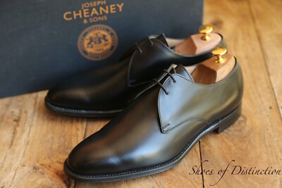 Joseph Cheaney schwarze Leder Derby Schuhe UK 7,5 US 8,5 EU 41,5 NEU
