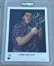 1991 WWF WWE Andre The Giant Signed Autographed Promo Promotional Photo PSA/DNA
