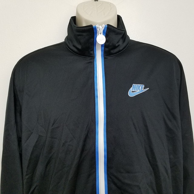 Nike Supreme Court Track Jacket Mens Medium Black Blue Full Zip Basketball | eBay