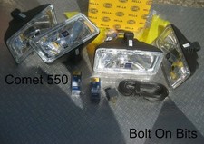 4 HELLA Comet 550 Spot light/lamps Relay wire Switch Defender/lightbar/4x4/abar