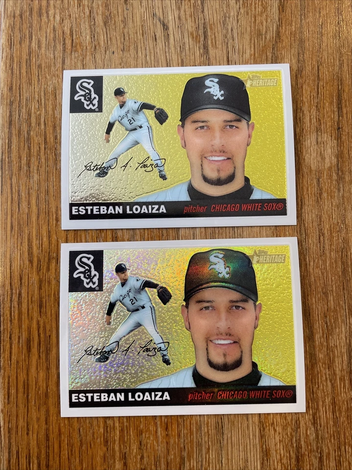 2004 Topps Heritage Chrome Refractor #48 Esteban Loaiza (#/555) + Base #/1955 - Image 2 of 4