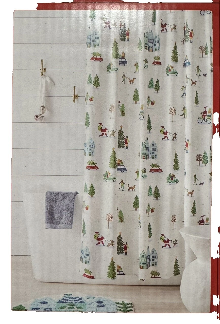 Christmas Fabric Shower Curtains