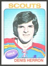 1975-76 8429A Topps Denis Herron Kansas City Scouts #68