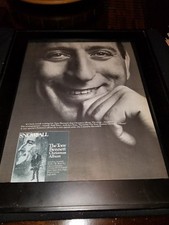Tony Bennett Snowfall Christmas Album Rare Original  Promo Poster Ad Framed!