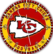 Kansas City Chiefs Wall Clock E414 Personalized option with adding names