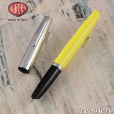 Aurora Duo Cart Yellow Fountain Pen Medium Nib DC57-CYM