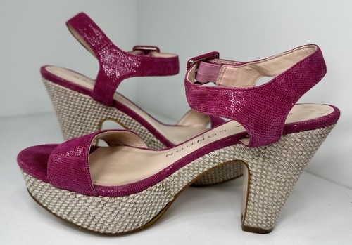 Sacha London Elmira Pink Leather Platform Heels Size 6.5 Platform 1.5”, Heel 4” - Picture 3 of 11