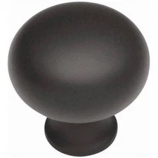 Hickory Hardware Oil-Rubbed Bronze Cabinet Knob, Solid Brass Round Pull BK12-10B