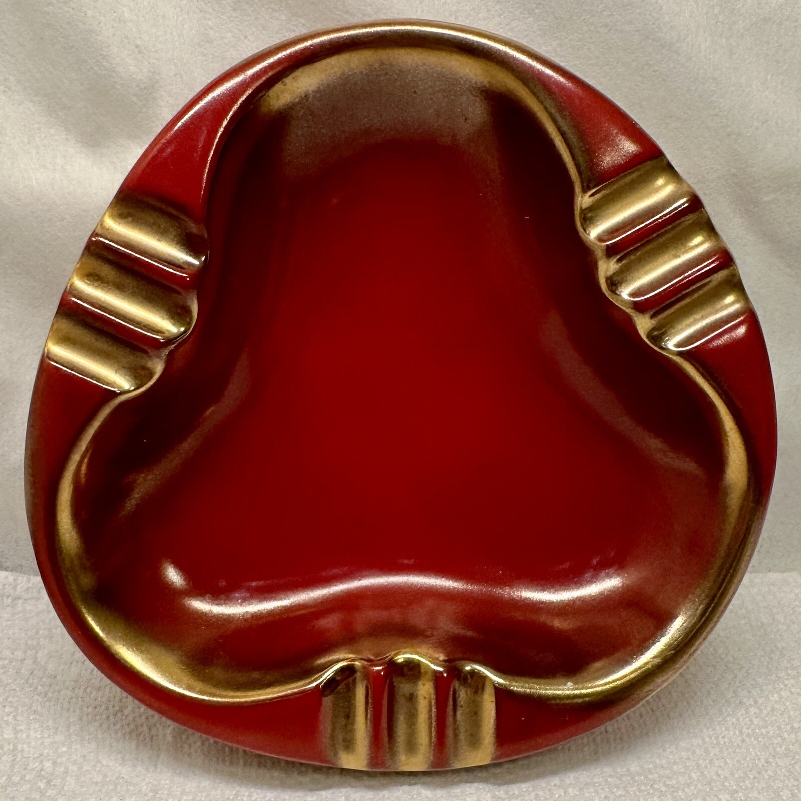 Vintage Ashtray Art Deco MCM Wien Keramos Cigar Catchall SUPERB Styling