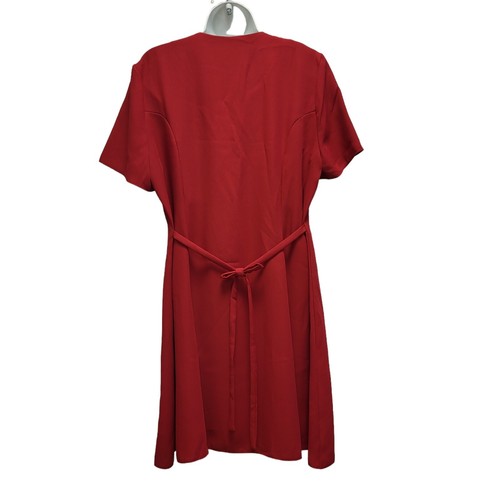 C&A Red Short Sleeve Daywear Dress Uk Women's Size 16 Bnwt CC832 - Picture 4 of 5