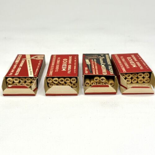 4 scatole filtri per pipa tabacco Medico - 3 completi, 1 parte. e pulitore tubi aneto vintage - Foto 8 di 14
