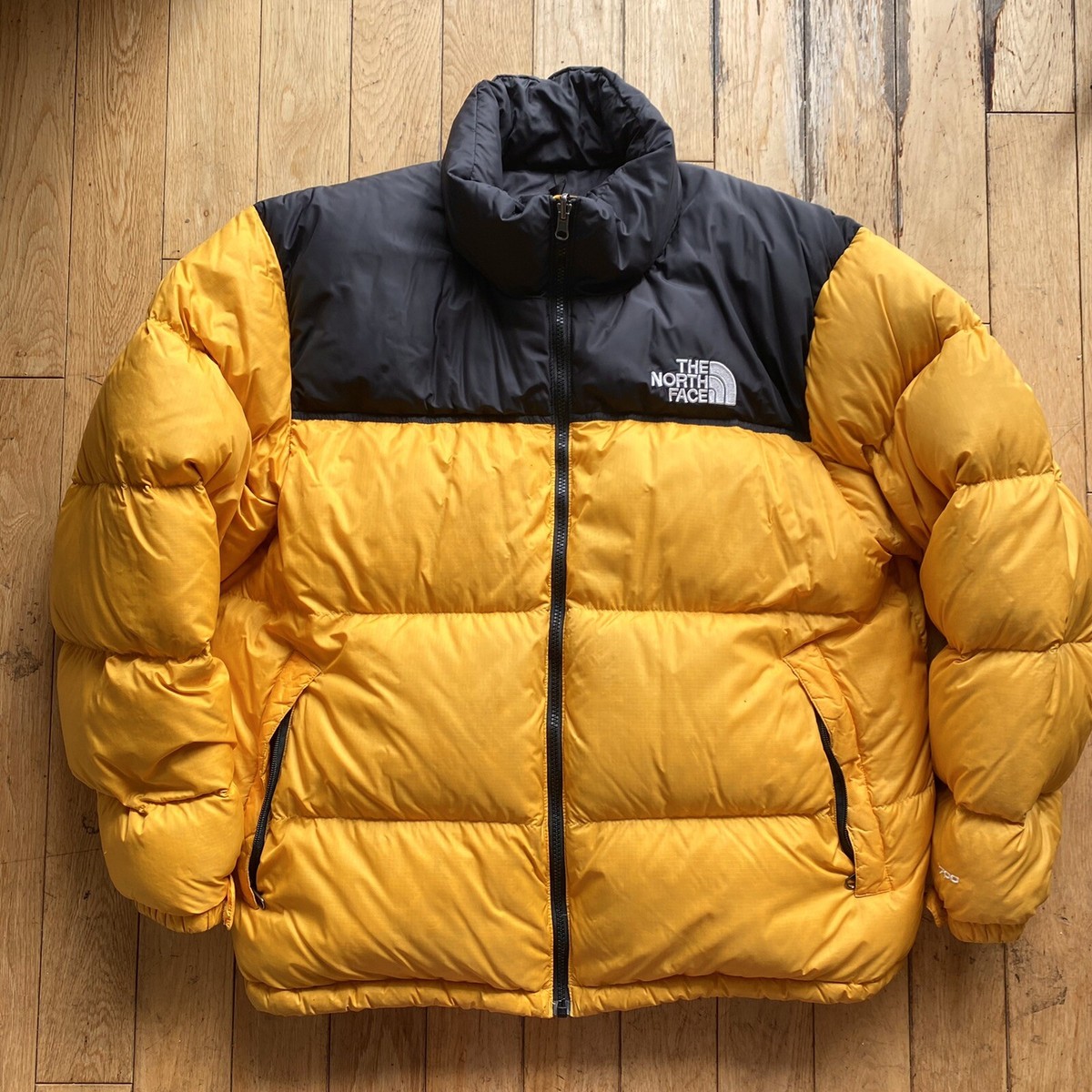 vintage north face nupste 700 fil yellow xl | eBay
