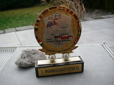AvD Plakette POKAL 1. MANNSCHAFTSPREIS AUTOMOBIL TURNIER BAD HOMBURG 1957