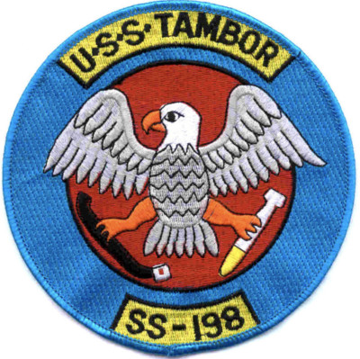 4.5'' NAVY USS TAMBOR SS-198 EMBROIDERED PATCH